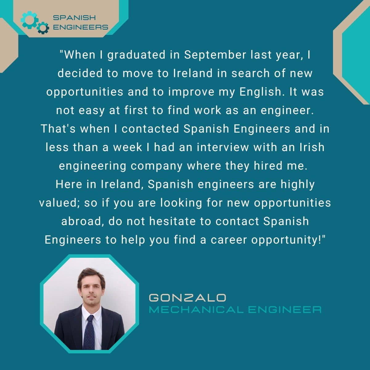 Gonzalo, Mechanical engineer, engineers in spanish, engineer