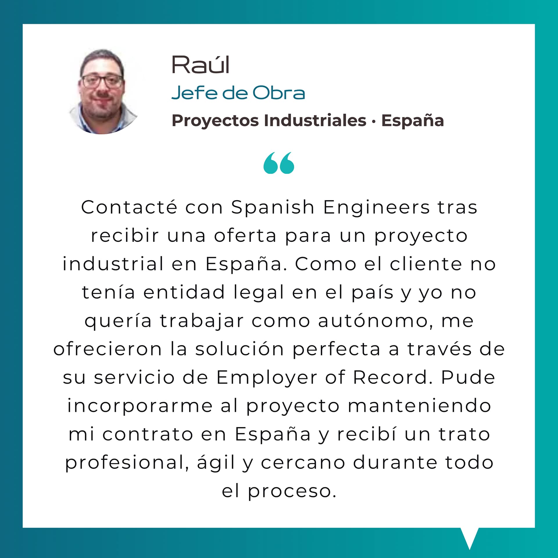 Jefe De obra proyectos industriales
