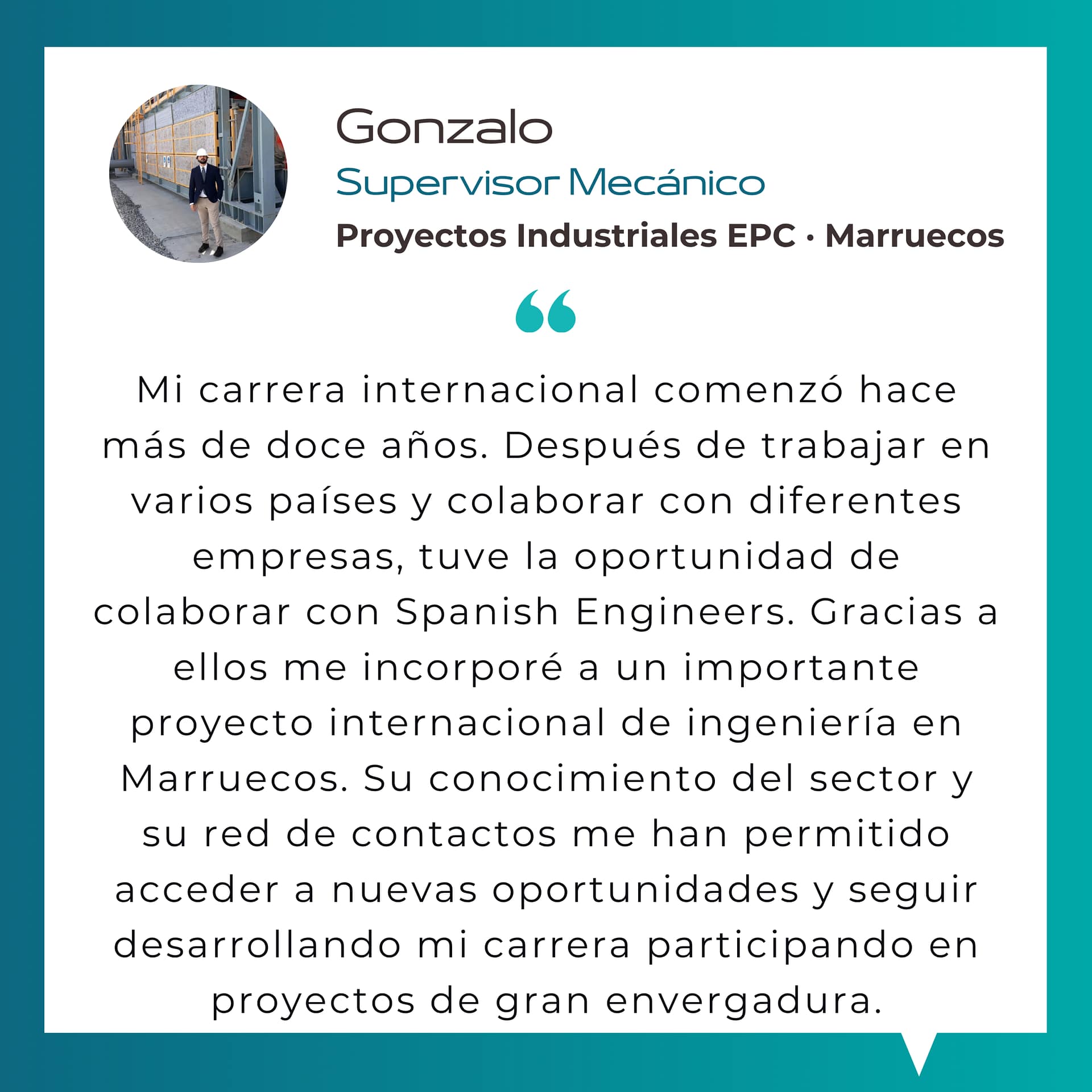 Supervisor Mecánico Proyectos Industriales EPC