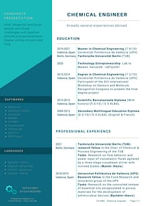 Ingénieur chimiste avec de multiples expériences à l'étranger. Il parle espagnol, anglais et français, engineer, engineering spanish, trabajo extranjero, recruitment agency in spain