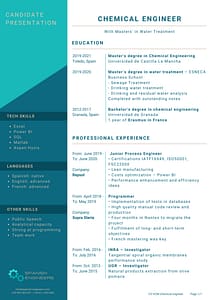 Ingénieur chimiste spécialisé dans les projets de traitement des eaux, engineer, engineering spanish, trabajo extranjero, recruitment agency in spain